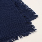 Плед с бахромой SL Home, муслин, 130×170 см, синий - Фото 9