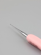 Крючок для вязания, двусторонний, с силиконовой ручкой, d=0.5/1 мм, 13.5 см, розовый - Фото 4