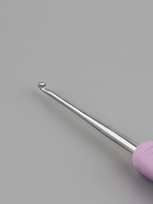 Крючок для вязания, двусторонний, с силиконовой ручкой, d=1.5/2 мм, 13.5 см, сиреневый - Фото 4