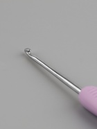 Крючок для вязания, двусторонний, с силиконовой ручкой, d=1.5/2 мм, 13.5 см, сиреневый - Фото 5