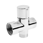 Дивертор ZEIN Z747, для смесителя, корпус латунь, круглая гайка, цвет хром - Фото 1