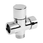 Дивертор ZEIN Z747, для смесителя, корпус латунь, круглая гайка, цвет хром - Фото 2