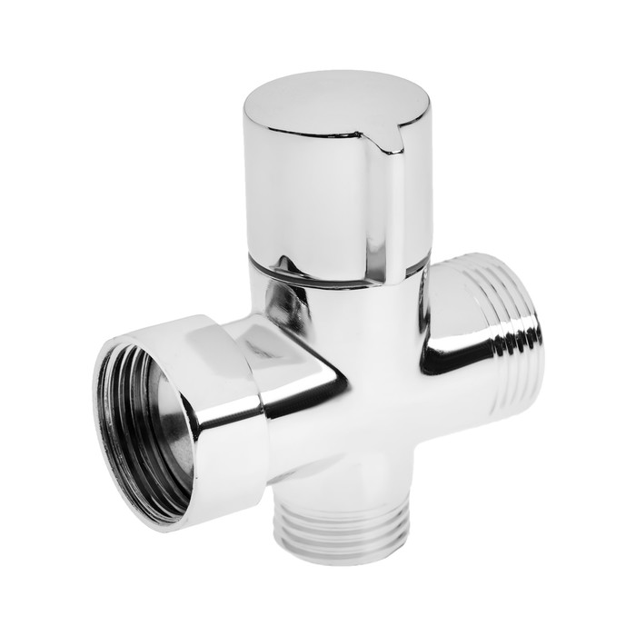 Дивертор ZEIN Z748, для смесителя, корпус латунь, хром - Фото 1