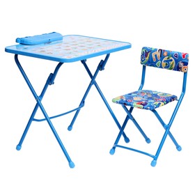 Комплект детской мебели «Никки. Азбука» складной: стол, мягкий стул, МИКС