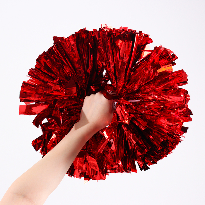 Помпон для чирлидинга, красный - Фото 1