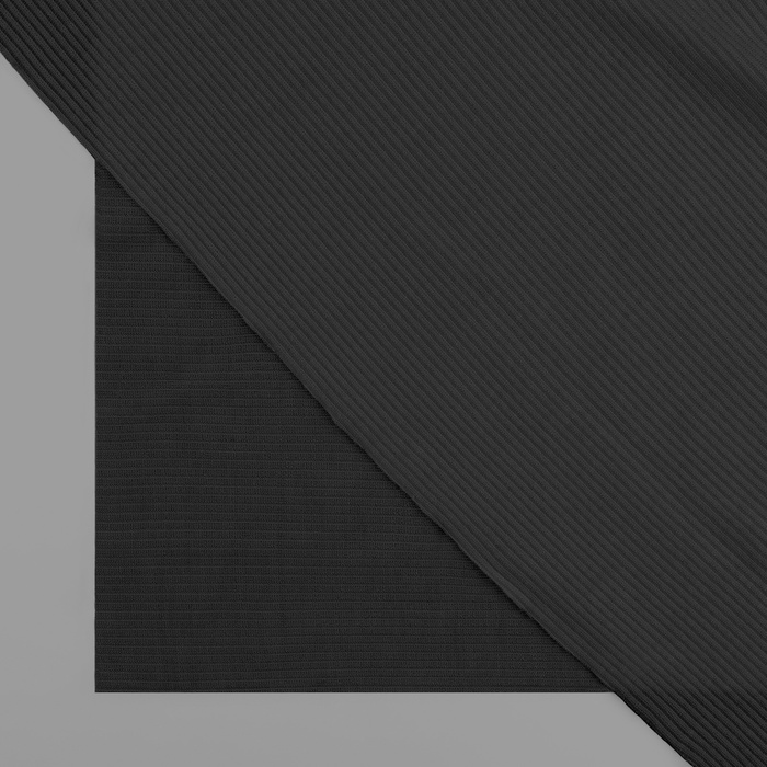 Лоскут кашкорсе с лайкрой, 50 × 50 см, цвет чёрный
