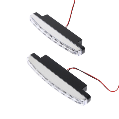 Дневные ходовые огни, 12 В, 24 Вт, 8 LED, 6500 К, провод 80 см, набор 2 шт.