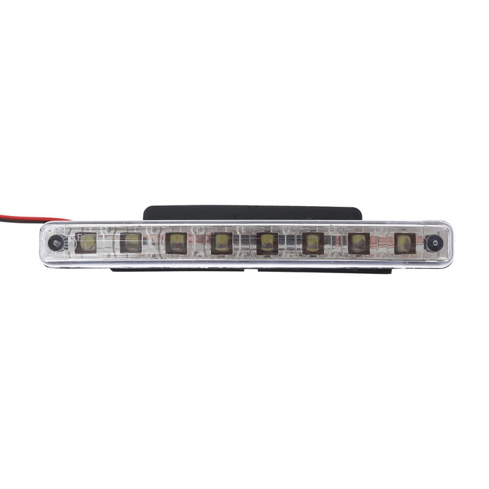 Светодиодная LED фара, 12 В, 24 Вт, 8 LED, 6500 К, провод 80 см, набор 2 шт