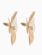 Серьги с жемчугом «Цветы» лёгкие, цвет белый в золоте - Фото 3