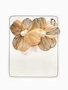 Серьги с жемчугом «Цветы» лёгкие, цвет белый в золоте - Фото 4