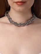 Колье «Цепь» косичка, цвет глянцевое серебро, 40 см 10218526 - фото 16834777
