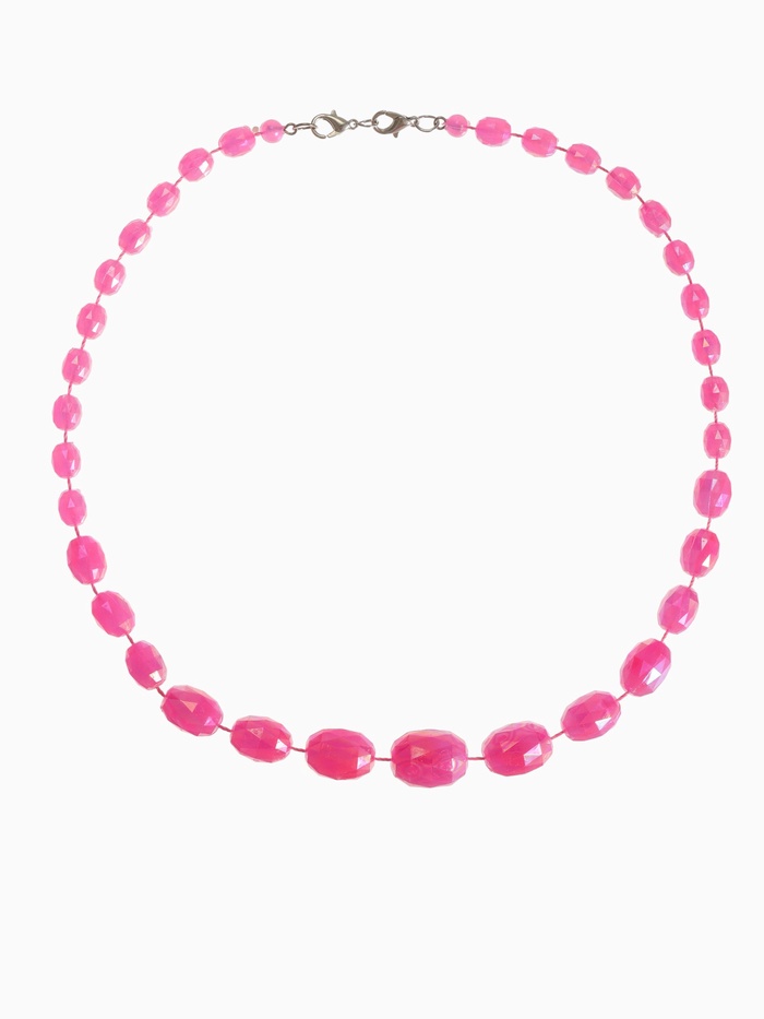 Бусы «Классика» овалы на увеличение, радужно-малиновые, 45 см - Фото 1