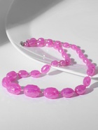 Бусы «Классика» овалы на увеличение, радужно-малиновые, 45 см - фото 23571566