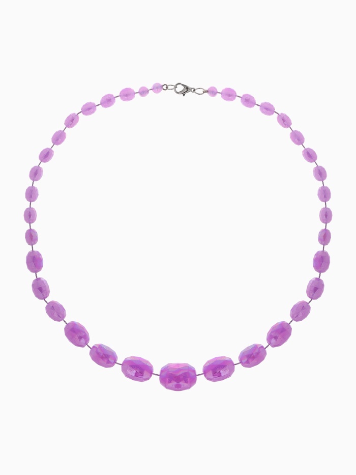 Бусы «Классика» овалы на увеличение, радужно-фиолетовые, 45 см - Фото 1