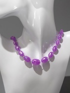 Бусы «Классика» овалы на увеличение, радужно-фиолетовые, 45 см - фото 58139933