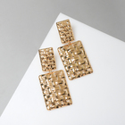 Клипсы для ушей висячие QF «Лёгкость», плетёнка, цвет золото - Фото 4