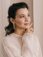 Клипсы для ушей висячие QF «Лёгкость», плетёнка, цвет золото - Фото 2