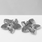 Клипсы «Лёгкость» цветок, цвет серебро - Фото 2