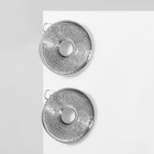 Клипсы «Диск», цвет серебро - Фото 1