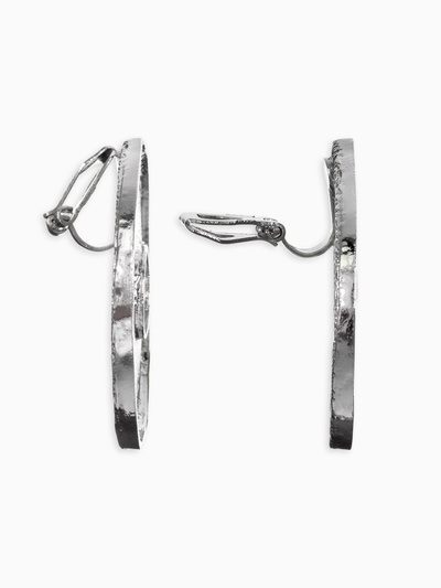 Серьги клипсы для ушей QF «Диск», цвет серебро