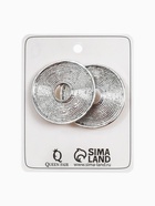 Серьги клипсы для ушей QF «Диск», цвет серебро - фото 65419911