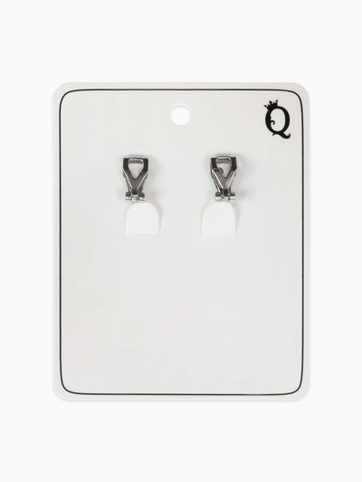 Серьги клипсы для ушей QF «Диск», цвет серебро