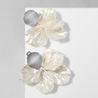Клипсы «Ветерок», цвет белый в серебре - фото 20554180
