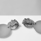 Клипсы «Дуэт» диски, цвет серебро - Фото 2