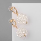 Серьги с жемчугом «Амели», цвет белый в золоте - Фото 2