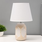 Настольная лампа "Анфия" Е14 40Вт белый 20х20х32 см - фото 306565704
