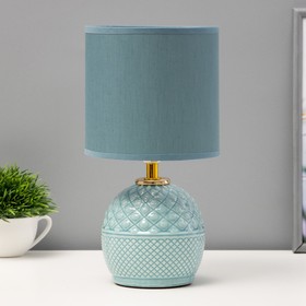 Настольная лампа "Аурелия" Е14 40Вт голубой 15х15х29 см