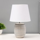 Настольная лампа "Алатея" Е14 40Вт бело-серый 17х17х28 см - фото 3509015