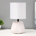 Настольная лампа "Аделла" Е14 40Вт бело-розовый 15х15х29 см - фото 4316498