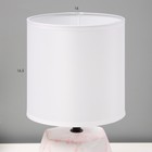 Настольная лампа "Аделла" Е14 40Вт бело-розовый 15х15х29 см - Фото 3