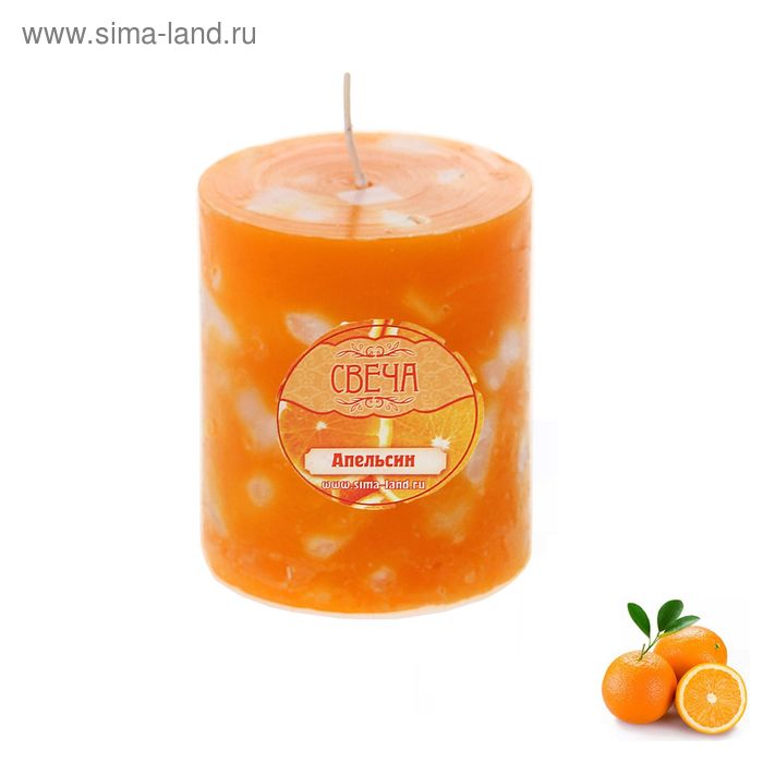 Свеча восковая "Кусочки льда", аромат апельсин - Фото 1