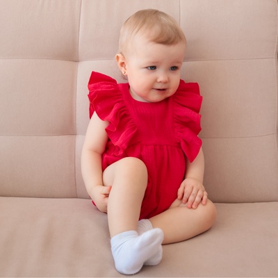 Боди детское MINAKU, рост 74-80 см, красное