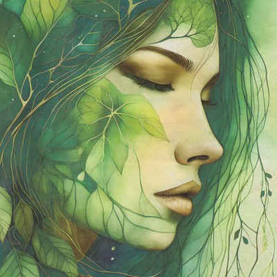 Набор декупажных карт 6 шт «Нимфа», 45 г/м2, формат А4