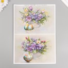 Набор декупажных карт 5 шт «Букет на Пасху», 45 г/м2, формат А4 - фото 807324903