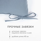 Подушка на стул с завязками Доляна цв. серый 40х40 см, 100% п/э, габардин 153 г/м2 10344789 - фото 13741725