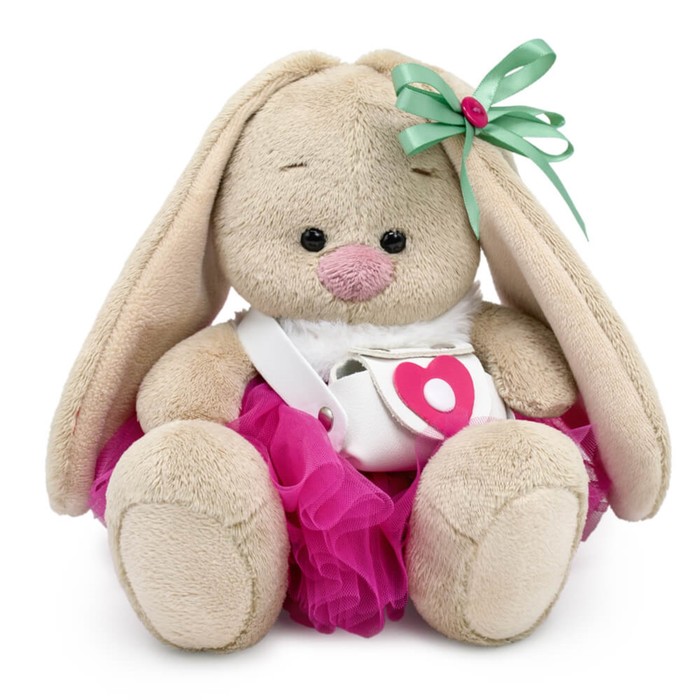 Мягкая игрушка «Зайка Ми», в меховом воротничке и юбочке, 15 см - Фото 1