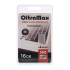 Флешка OltraMax, mini,16 Гб,USB 2.0, чт до 15 Мб/с, зап до 8 Мб/с, металическая, серебряная - фото 3862784