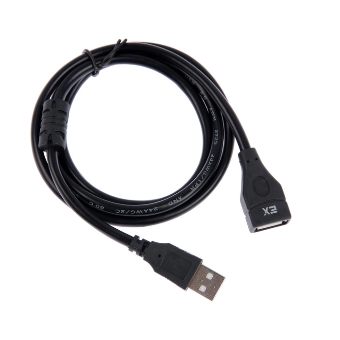 Кабель-удлинитель Exployd EX-K-1399, USB2.0, A(m)-A(f), 2 м, черный - фото 51546737