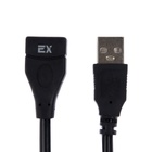 Кабель-удлинитель Exployd EX-K-1399, USB2.0, A(m)-A(f), 2 м, черный - Фото 4