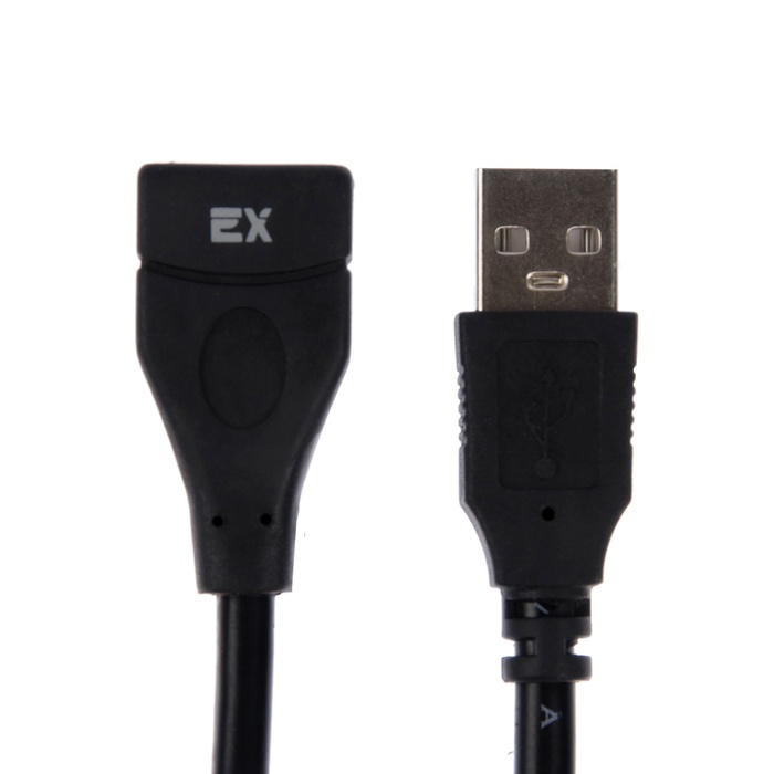 Кабель-удлинитель Exployd EX-K-1400, USB2.0, A(m)-A(f), 2 м, черный - фото 51553012