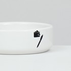 Миска керамическая для грызунов "Чёрно-белый" 80 мл  8,5 х 3 см - фото 9489492