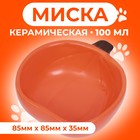 Миска керамическая для грызунов "Тыква" 10 х 10 х 4,3 см - фото 300536959