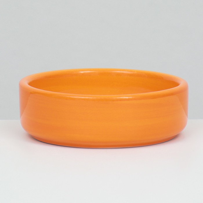 Миска керамическая с морковками 80 мл  8,8 х 8,8 х 3 см, оранжевая