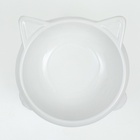 Миска керамическая «Киса» на подставке-лапках 200 мл 13×12×8 см, белая - Фото 4