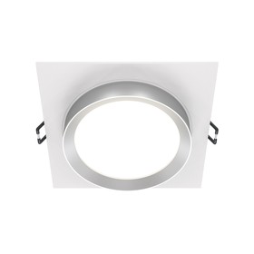 Светильник встраиваемый Technical DL086-GX53-SQ-WS, 1х15Вт, 11х11х5,2 см, GX53, цвет белый с серебром
