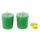 Свечи восковые (набор 2 шт) "Столбик", аромат зелёный чай - Фото 1
